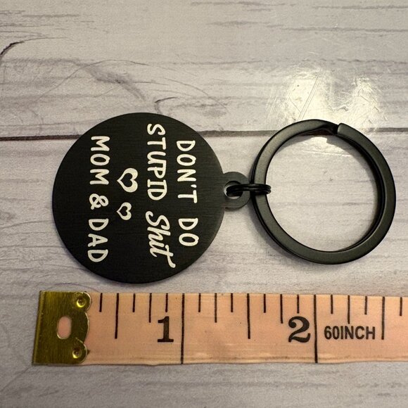 Funny Keychain For SON From Parents Black and Silver NEW (SKU: 248MI) - Picture 5 of 5